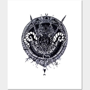 Horned Mandala Posters and Art